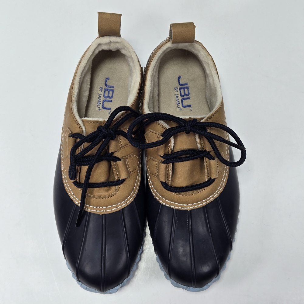 JBU by Jambu Glenda navy blue Tan waterproof rain Shoes rain boots Womens size 6 - Picture 6 of 10